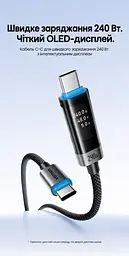 Кабель Vention TSIBH USB-C - USB-C PD 240 Вт з OLED-дисплеєм 2 м чорний (TSIBH) - мініатюра 11