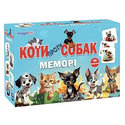 Настільна гра "Меморі: Коти проти собак" ME5032-24 Magdum, в коробці (4820215155670)
