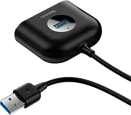 USB-хаб Baseus Square Round Box 4-Port USB-A Black 1м (CAHUB-AY01) [77938] - мініатюра 3