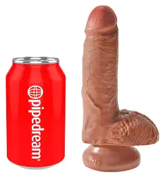 Фалоімітатор King Cock With Balls 19.4 см коричневий - мініатюра 2