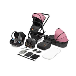 Універсальна коляска 3 в 1 Lionelo Amber Pink Rose, рожева (LO-AMBER PINK ROSE (3in1)) - мініатюра 2