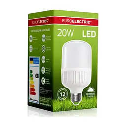 Лампочка EUROELECTRIC Plastic 20W E27 4000K 220V (LED-HP-20274(P)) - мініатюра 2