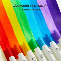 Воскові олівці Mideer У тубусі 12 кольорів (MD4253) - мініатюра 4