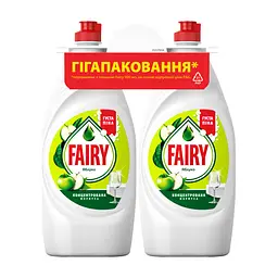 Засіб для ручного миття посуду Fairy Зелене яблуко 2 x 900 мл (8006530210904)