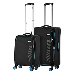 2E Набір валіз 2E, Trek, (M+S), TSA, 4 колеса, + 2 рюкзаки Cabin (2E-BPET-CABIN-BK), поліестр, чорний - мініатюра 3