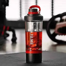 Шейкер Casno 600 мл +150 мл Red/Black - мініатюра 2