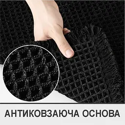 Килимок для ванної /туалету вафельний Lovely Svi - 50 x 80 см Чорний (217255) - мініатюра 2