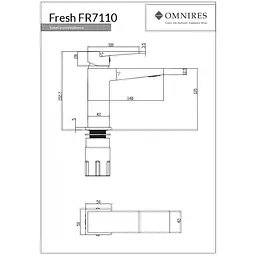 Змішувач для раковини Omnires Fresh chrome (FR7110CR) - мініатюра 3