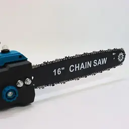 Ланцюгова акумуляторна пила з подачею мастила Chain Saw шина 40 см 16 дюймів 2500 Вт, електропила з високою автономністю 2 АКБ - мініатюра 2