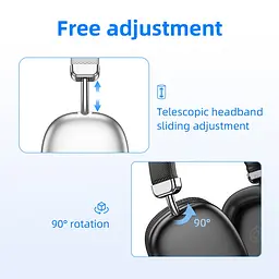 Навушники Hoco W35 Stereo Bluetooth Headphones (Silver) [74031] - мініатюра 7