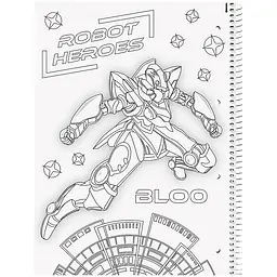 Коледж-блок Brunnen А4 Premium Robot Heroes лінія 80 аркушів (10-679 27 421) - мініатюра 3