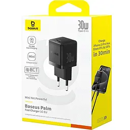 МЗП Baseus Palm Fast Charger 30W (1USB-C) (P10111605113-00) Cluster Black - мініатюра 4