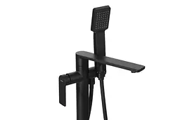 Змішувач для ванни Corsan Trino black mat підлоговий CMB7159BL Чорний матовий - мініатюра 5