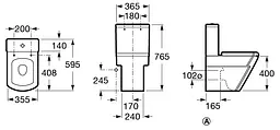 Чаша підлогового унітазу Roca Hall A342628000, Білий - мініатюра 2
