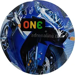 Презервативи One Color Sensation Adrenaline Rush сині 3 шт. (ROZ6400230338) - мініатюра 2