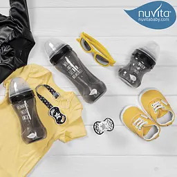 Силіконова симетрична пустушка Nuvita Air55 Cool Baby Star, 0+ міс., чорний (NV7065IB) - мініатюра 11
