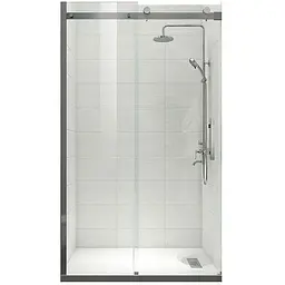 Двері в нішу Koer SR SD01-120x200-TR-07 прозоре скло Easy Clean 8 мм, graphite KR5378, універсальні, прозорий, графіт