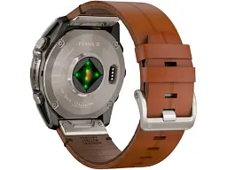 Спортивний годинник Garmin Fenix 8 51mm AMOLED Sapphire Carbon grey DLC w. Chestnut Leather Band (010-02905-40) - мініатюра 5