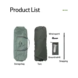 Намет Naturehike NH21ZP008 оливково-зелений (6927595777442) - мініатюра 6