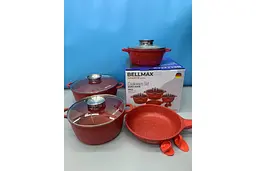 Набір посуду 9 предметів Bellmax Cookware Set BM-120 - мініатюра 5