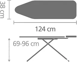 Прасувальна дошка Brabantia Ironing Tables 124х38 см синя (134265) - мініатюра 7