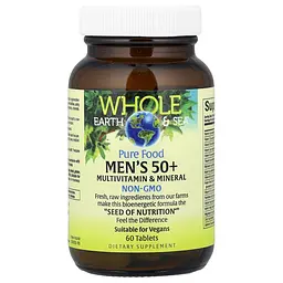Вітаміни для віку 50+ Men's 50+ Multivitamin & Mineral 60 Tablets Natural Factors vit0006238 - мініатюра 3