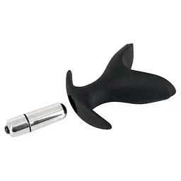 Анальна пробка вібраційна Black Velvets Anchor Plug L 10 см Чорна