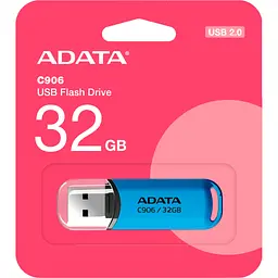 USB флеш накопичувач ADATA 32GB C906 Blue USB 2.0 (AC906-32G-RWB) - мініатюра 3