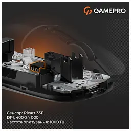 Мишка GamePro Genesis Ranker Wireless/Bluetooth/USB Black (GM012B) - мініатюра 3