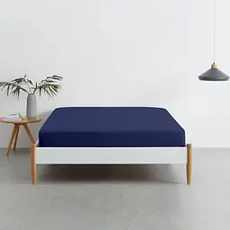 Набір євро простирадло Cosas Dark Blue/Zigzag 220х240 см (SetSheet_DarkBlue_ZigBlueGrey_220х240) - мініатюра 2