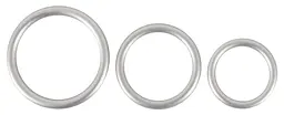 Набір ерекційних кілець You2Toys Metallic Cock Ring Set 3 шт. сріблястий - мініатюра 5