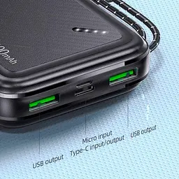 Зовнішній акумулятор Повербанк Helt 20000mAh QC3.0 PD 22.5W (Black) - мініатюра 5