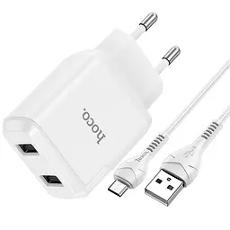 Адаптер HOCO Micro USB cable Speedy dual port charger set N7 |2USB, 2.1A| (Safety Certified)