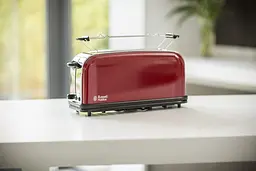 Тостер Classic 1100Вт, довгі слоти, метал, червоний Russell Hobbs teh0025672 - мініатюра 10