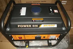 Бензиновий генератор Power On BS1500 1.0 кВт - мініатюра 3