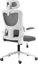 Офісне крісло GT Racer X-5728, біло-сіре (X-5728 White/Gray) - мініатюра 8