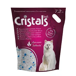 наповнювач силикагелевий Cristals Fresh з лавандою 7.2л