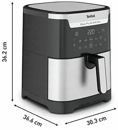 Tefal Мультипіч EasyFry&Grill XXL, 1830Вт, чаша-6.5л, сенсорне керув., 8 програм, пластик, черно-сірий - мініатюра 4