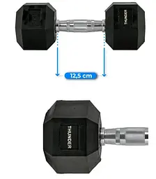 Гантель шестигранна Thunder 10 кг (HEXAGONAL-DUMBBELLS-10KG) - мініатюра 6