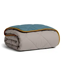 Покривало стьобане двостороннє Cosas Ocean Sand CS1 110х140 см (Blanket_68Sky_84Quartz_kt_16Mustard_110х140) - мініатюра 5