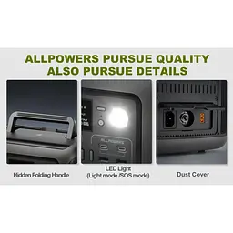 Зарядна станція ALLPOWERS R600 / 600 Вт / 299.52 Вт/ч / LiFePO4 (R600) - мініатюра 13