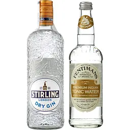 Набір Stirling London Dry Gin 37.5% 0.7 л + Тонік Fentimans Преміум Індіан з цукром та підсолоджувачем 500 мл - мініатюра 3