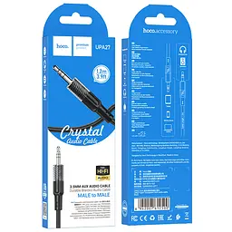 Кабель Hoco UPA27 Spirit transparent AUX audio cable Black - мініатюра 2