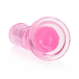 Фалоімітатор RealRock Crystal Clear, 22 см (рожевий) - мініатюра 6
