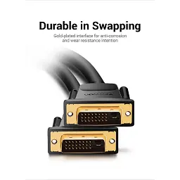 Кабель мультимедійний DVI to DVI 24+1pin 1.5m 2K 60Hz Dual Linik Vention (EAABG) - мініатюра 4