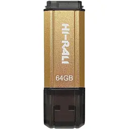 Флеш накопичувач USB 64Gb Hi-Rali Stark золотистий USB 2.0 (HI-64GBSTGD)
