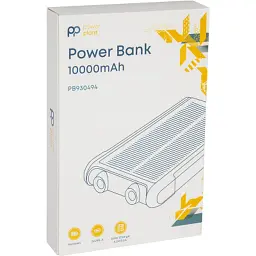 Батарея універсальна PowerPlant 10000mAh, USB-A*2, + Solar 5.5V-0,2A (PB930494) - мініатюра 3