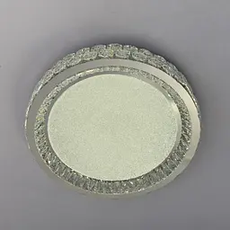 Сучасна стельова LED-люстра з кришталем для вітальні Linisoln 3218-600 CH хром 160 Вт 60 см до 22 м2 - мініатюра 4
