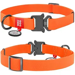 Нашийник Waudog Waterproof з QR паспортом водостійкий металева пряжка-фастекс Розмір L