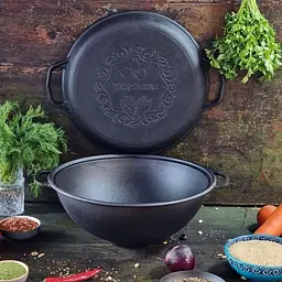 Казан узбецький Наша майстерня WOK з кришкою-сковородою 15 л (V15СР) - мініатюра 3